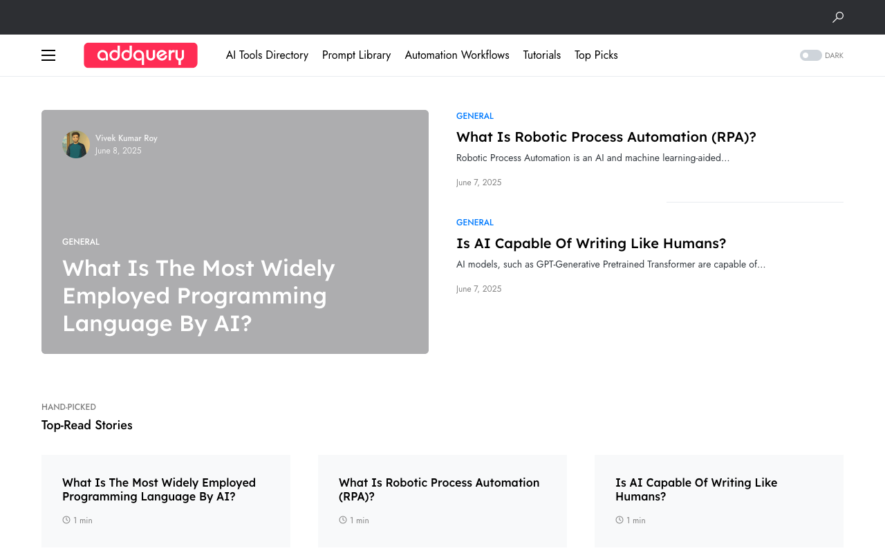 AddQuery：一站式AI与自动化资源门户，助力高效工作流