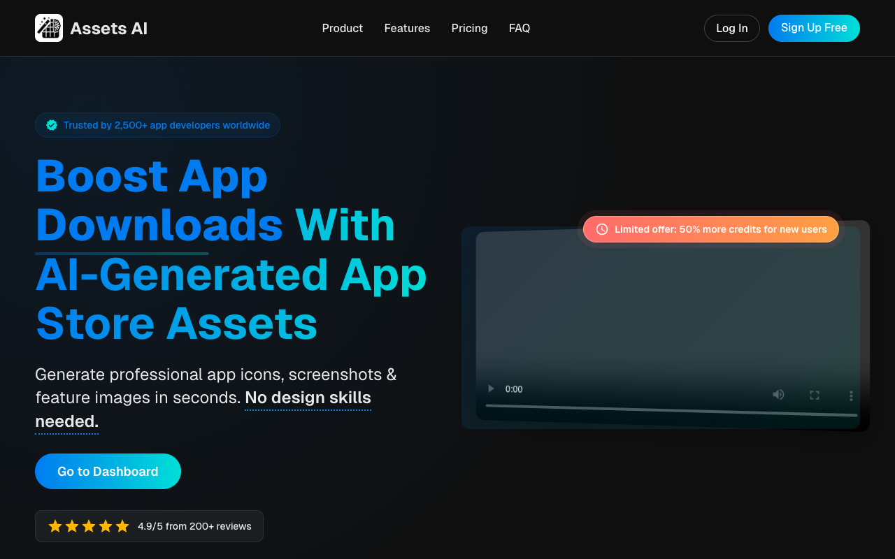 Assets AI：3秒生成吸睛应用商店素材，零设计基础也能轻松上手！
