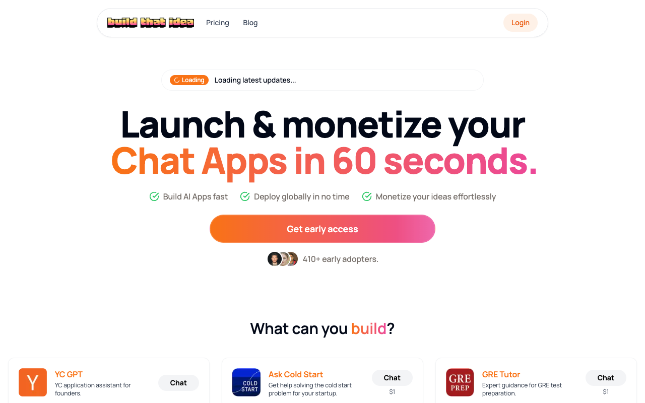 60秒打造专属AI应用！BuildThatIdea助你零代码变现创意