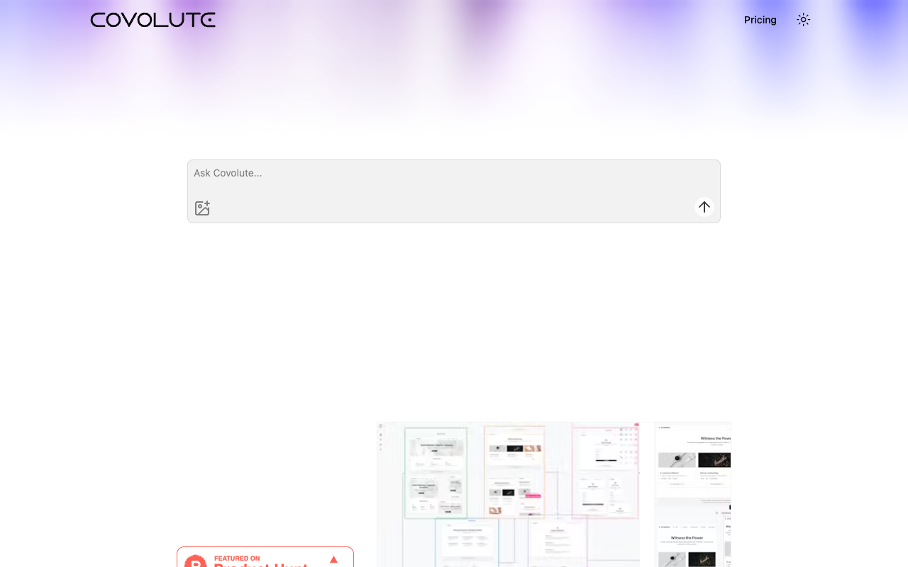 Covolute - An AI-powered editor for creating websites on a collaborative canvas AI web-creation collaboration