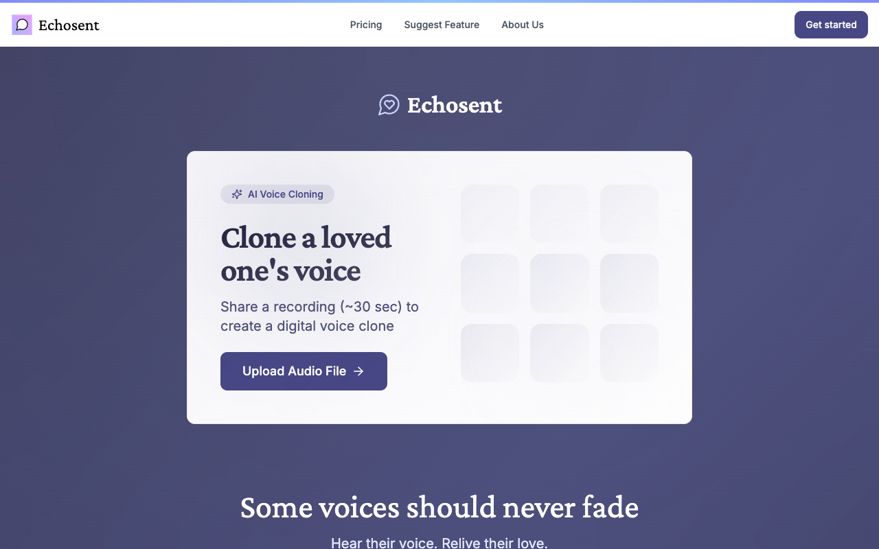 AI语音克隆技术Echosent：让逝去亲人的声音永存，温暖治愈每一颗思念的心