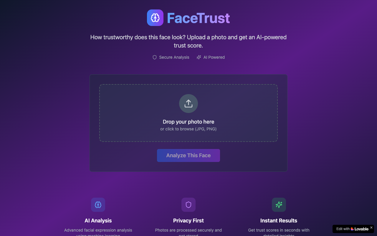 AI黑科技FaceTrust：一秒测出你的可信度分数，人脸识别还能这么玩？