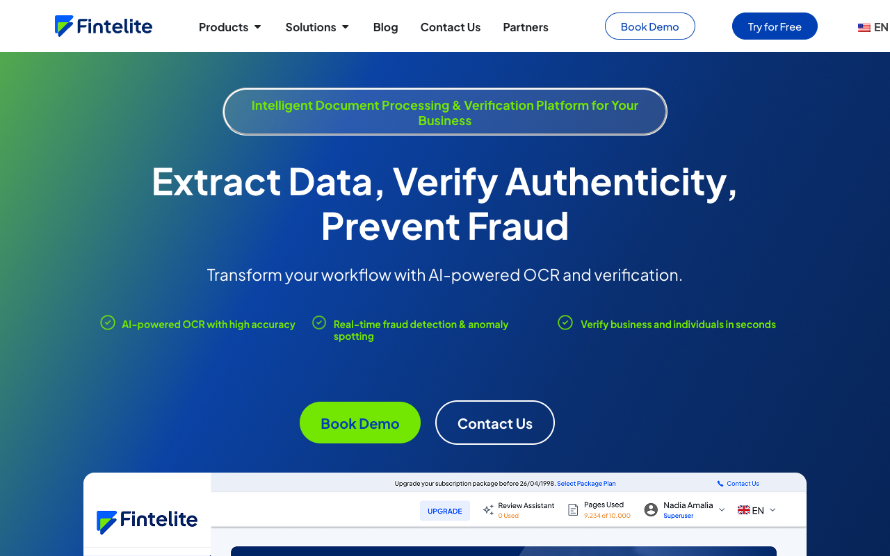 Fintelite：AI驱动的文档处理革命，10倍效率+90%准确率！
