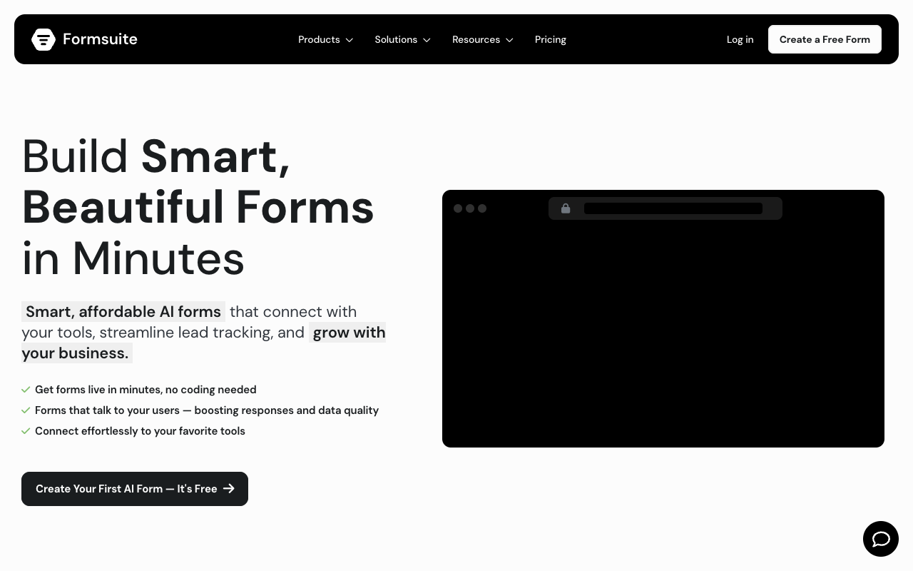 Formsuite：AI驱动的表单神器，助力小企业高效互动与数据收集