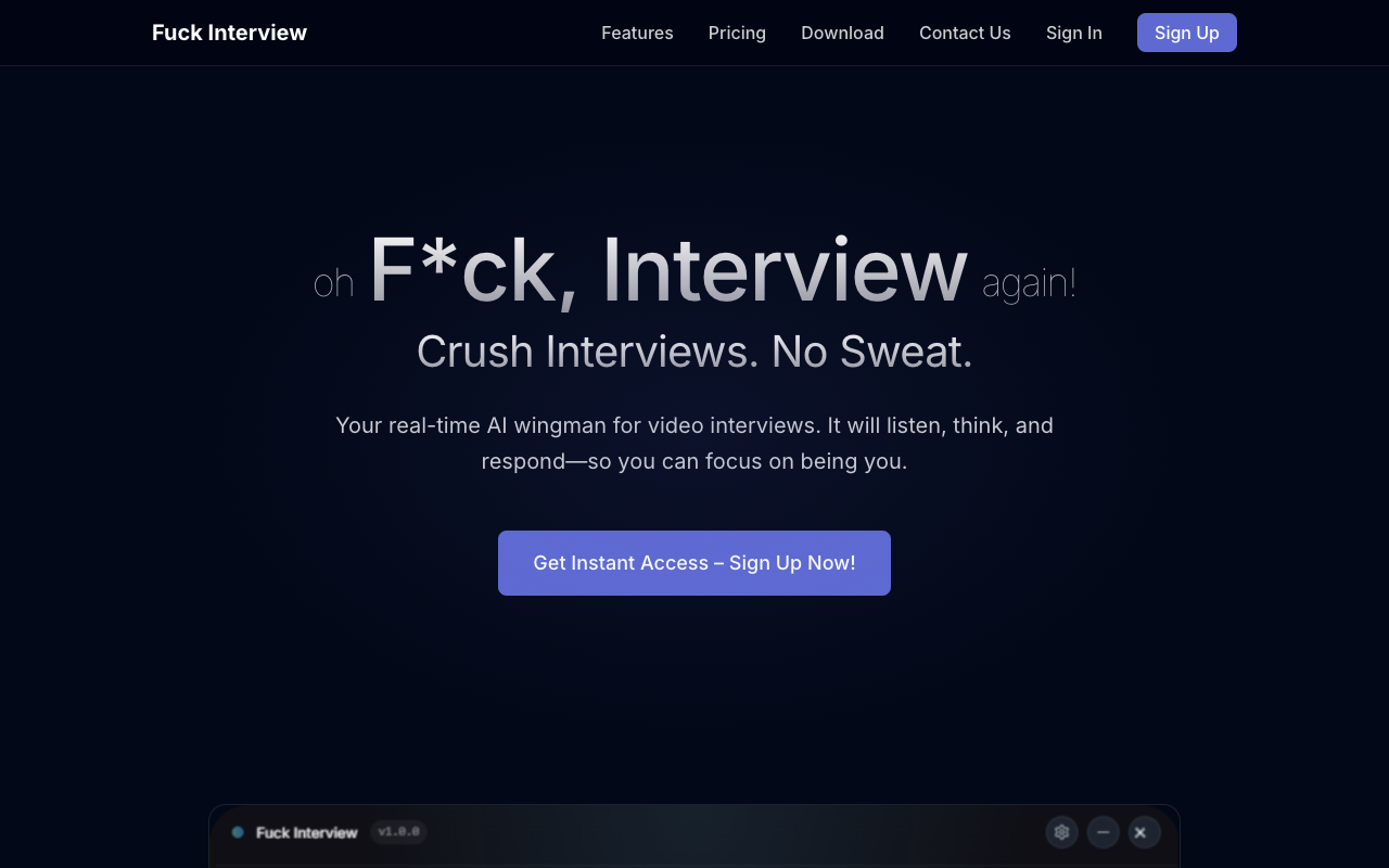 面试总卡壳？FuckInterview AI助手让你秒变面霸！