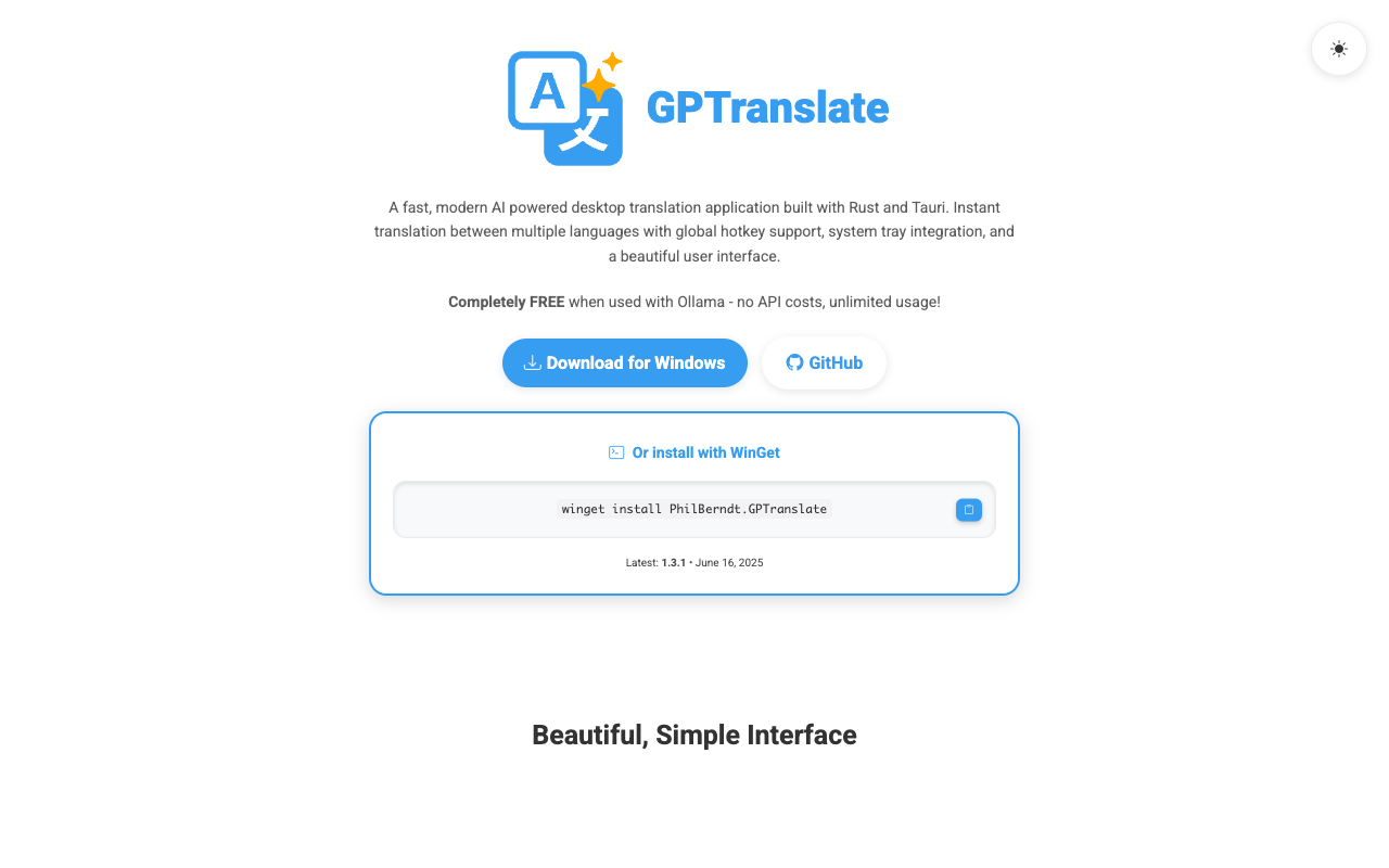 GPTranslate：免费AI翻译神器，支持离线无限次使用！