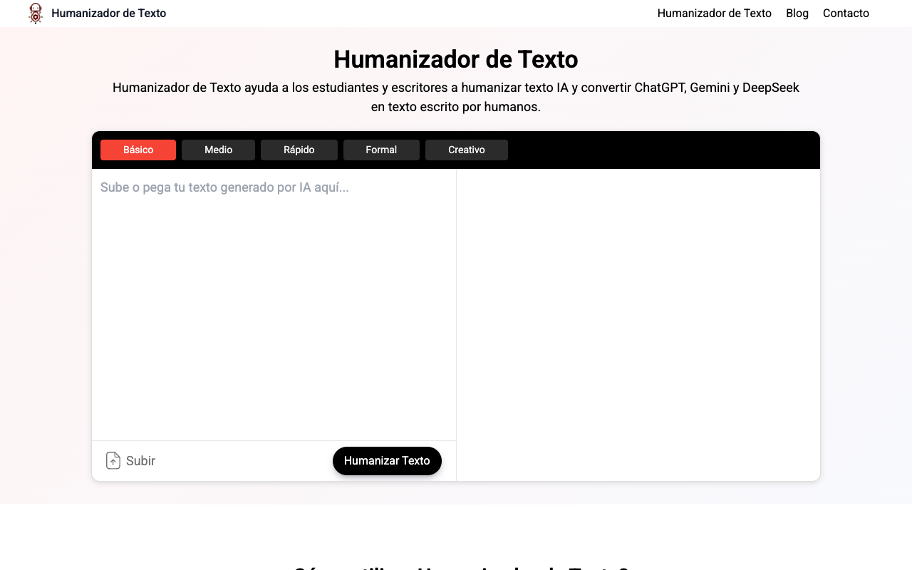 “AI生成内容秒变自然流畅！Humanizador de Texto助你轻松优化西班牙语文本”