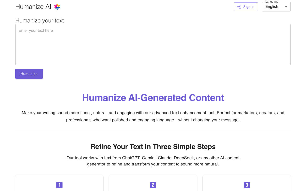 Humanize AI - Transform your AI generated text to feel like human-written AI content-creation humanization