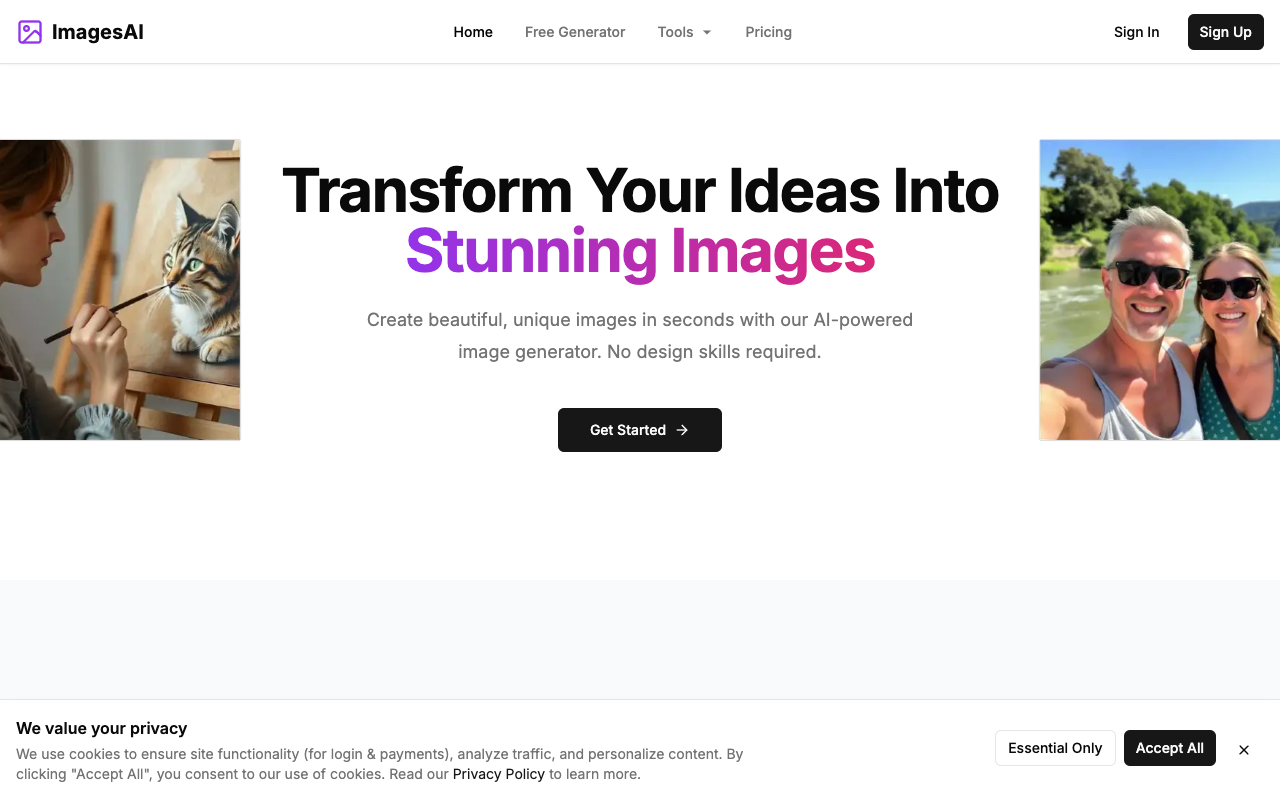 ImagesAI - An AI-powered image generator that creates unique and realistic images in seconds image-generation AI art