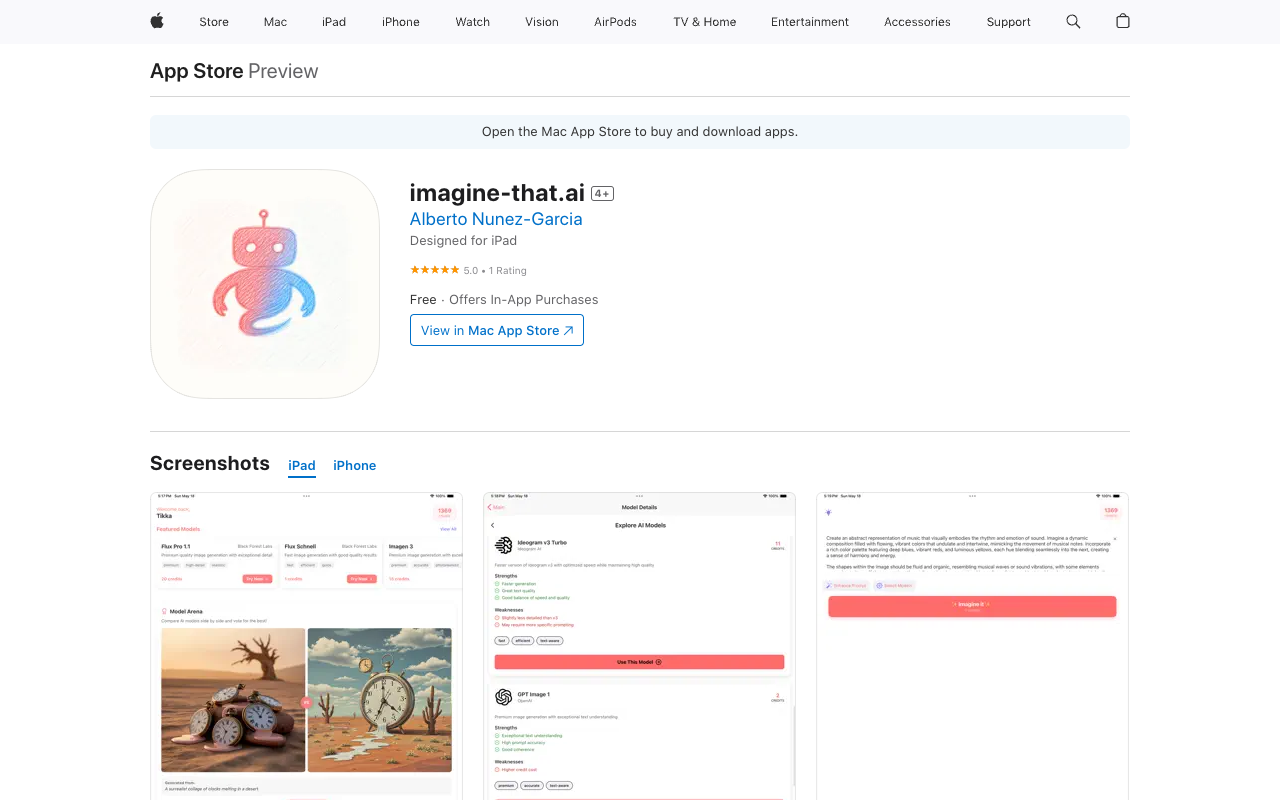 Imagine-that.ai - AI-powered tools for creating, editing, and comparing images AI image-editing creativity