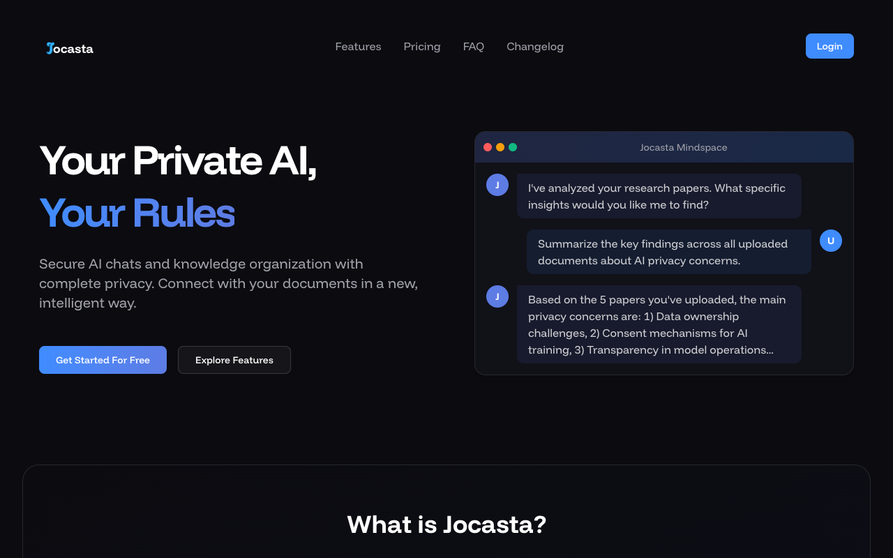 Jocasta AI：你的智能第二大脑，高效管理笔记与PDF的终极利器！