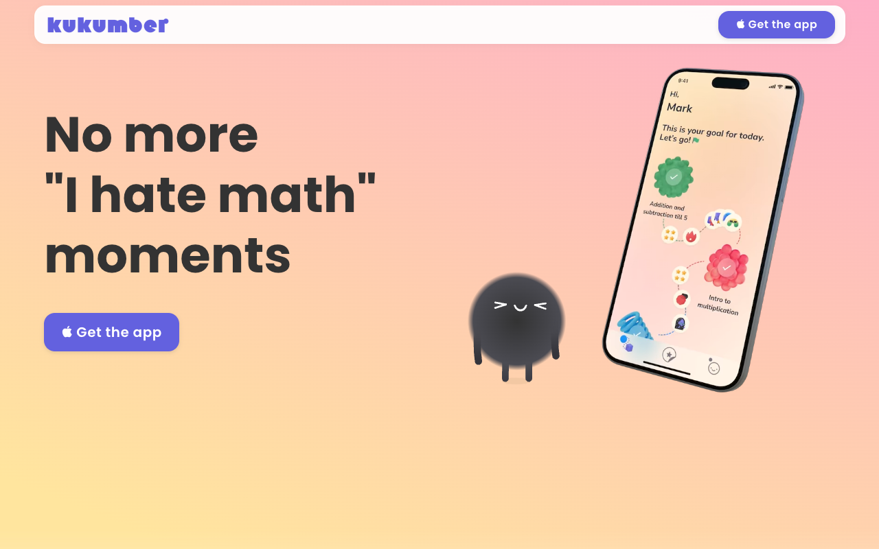 kukumber - Your child’s AI math companion that will make them love math math education AI