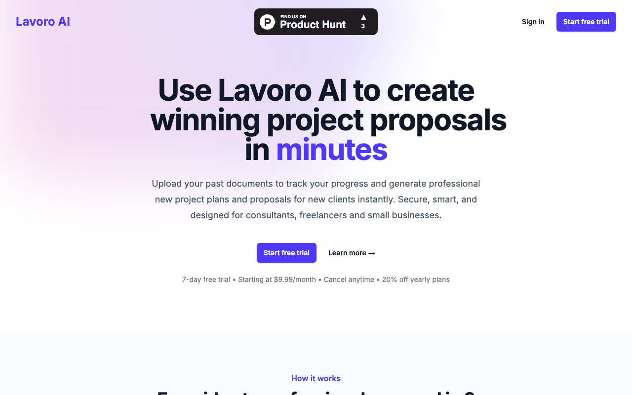 Lavoro AI：3分钟生成专业项目提案，自由职业者必备效率神器！