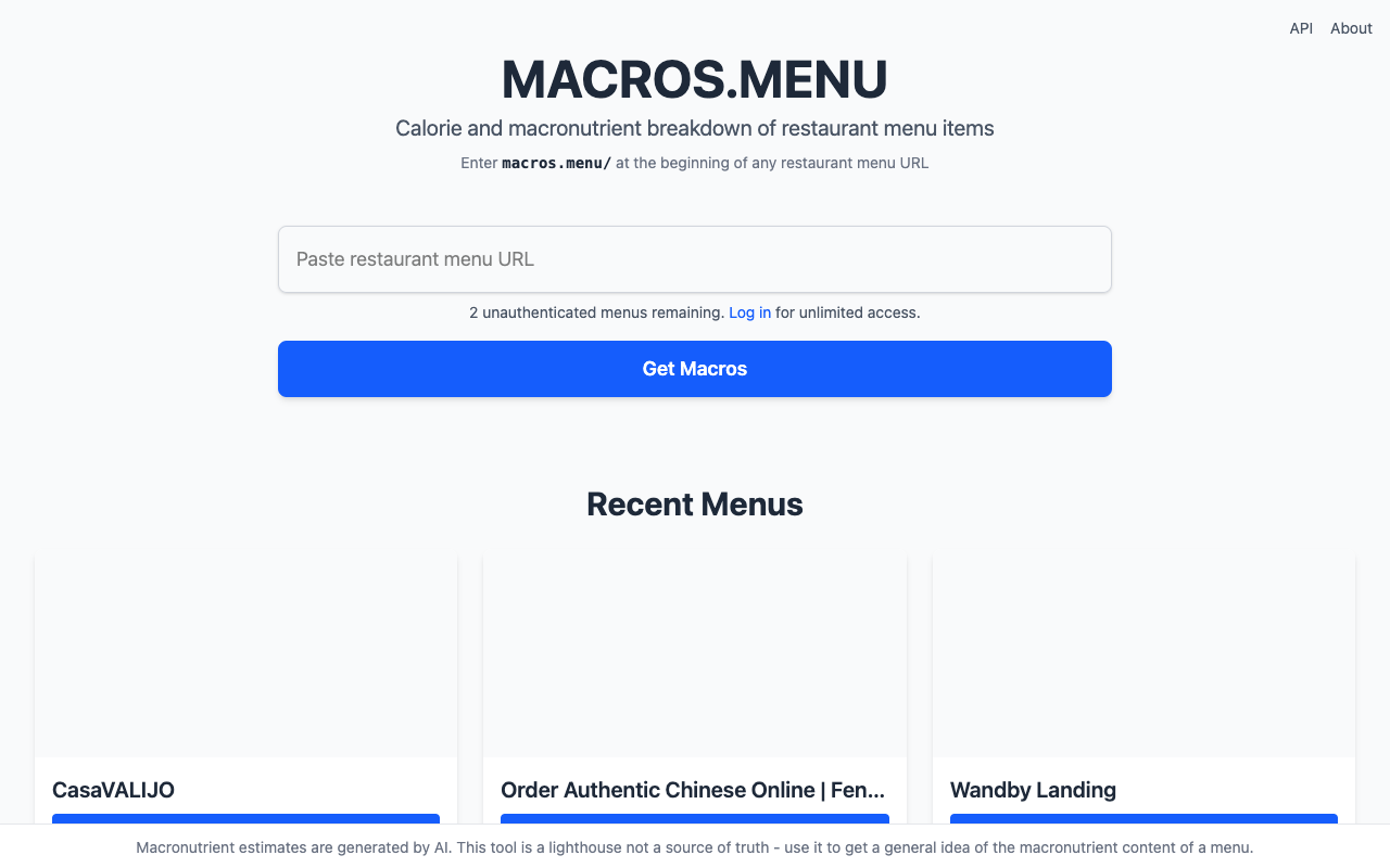 Macros Menu：一键解锁餐厅菜单营养密码，健康饮食从此无忧！