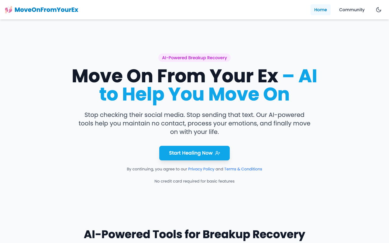 “告别旧爱，重获新生：AI情感助手MoveOnFromYourEx助你快速走出分手阴影”