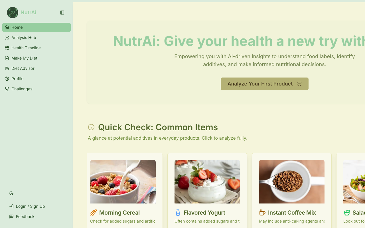 NutrAI：智能食品扫描神器，秒查添加剂，助你开启健康饮食新生活！