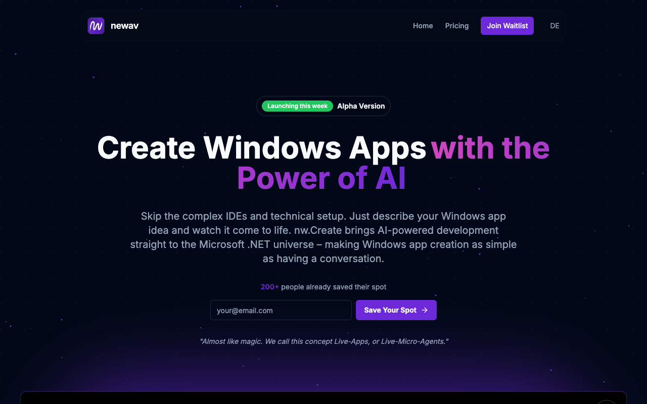 告别复杂开发！nw.Create用AI一键生成Windows原生应用，颠覆传统编程！
