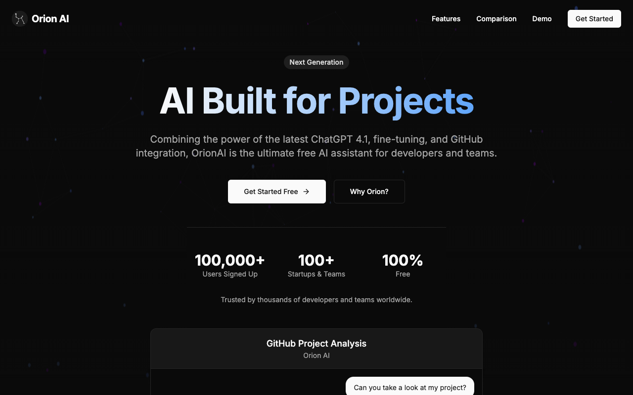 OrionAI：颠覆传统！免费AI助手助力高效项目管理与团队协作