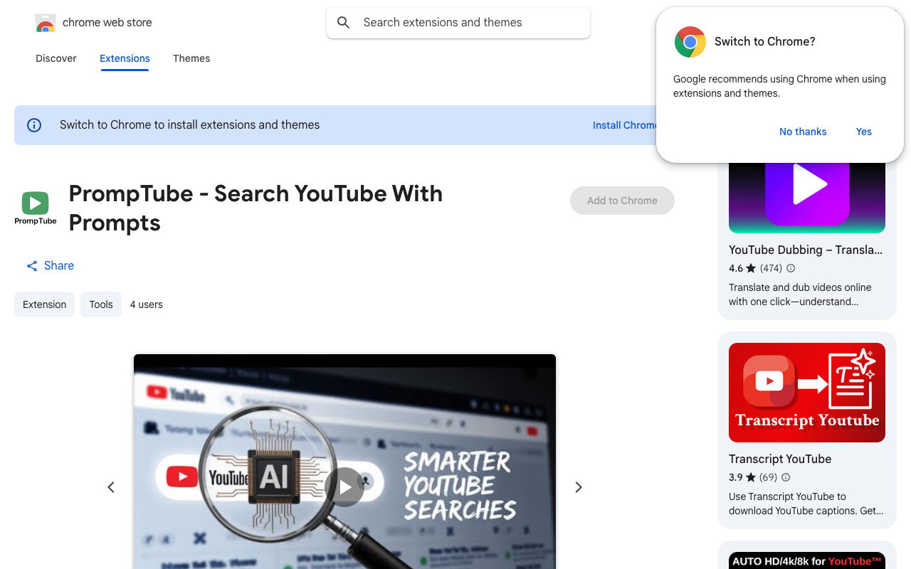 告别无效搜索！PrompTube用自然语言解锁YouTube精准内容