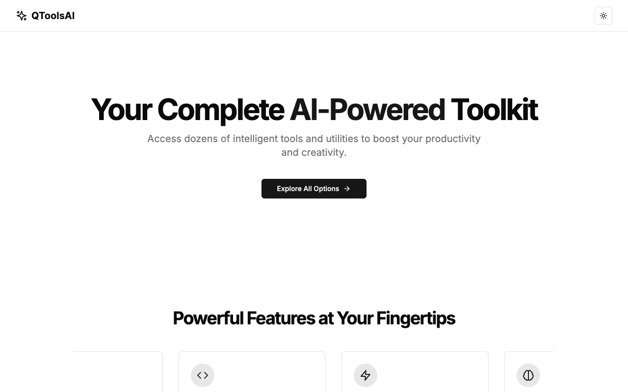 QToolsAI：AI驱动的全能工具箱，解锁高效工作与创意新境界！