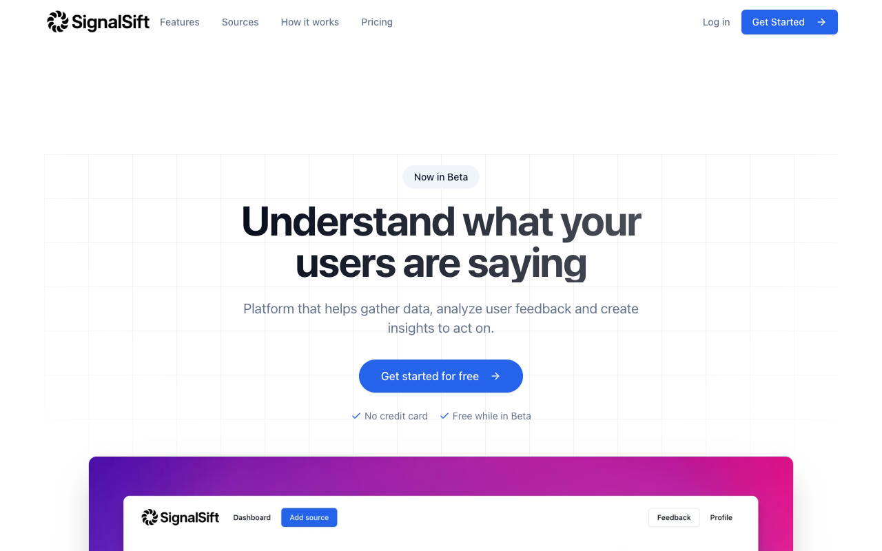 SignalSift：AI驱动的用户反馈分析神器，助你精准决策！