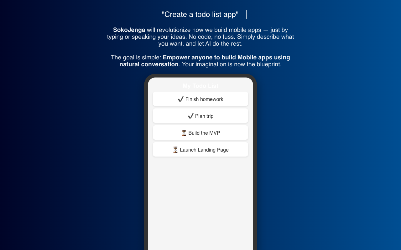 无需编程！SokoJenga用AI对话轻松打造你的专属APP