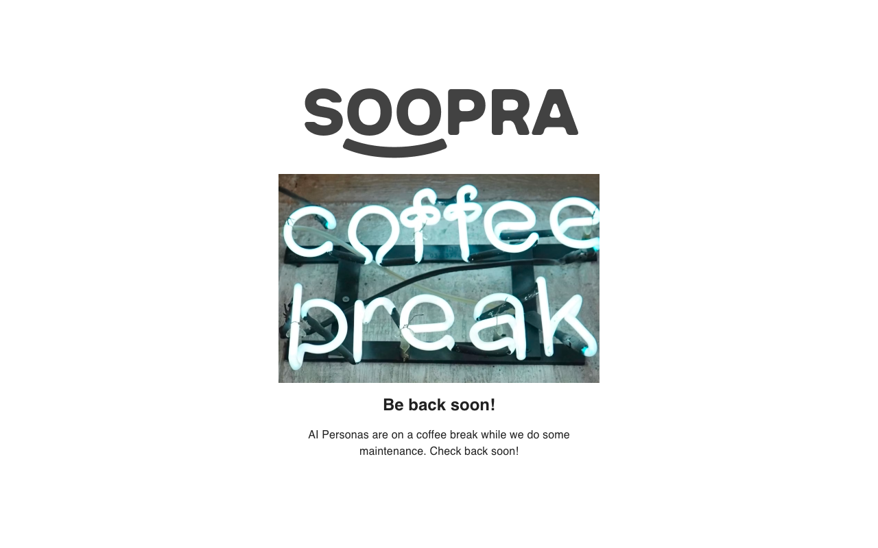 Soopra AI - Create and Engage with Your Own AI Personas AI personalization technology
