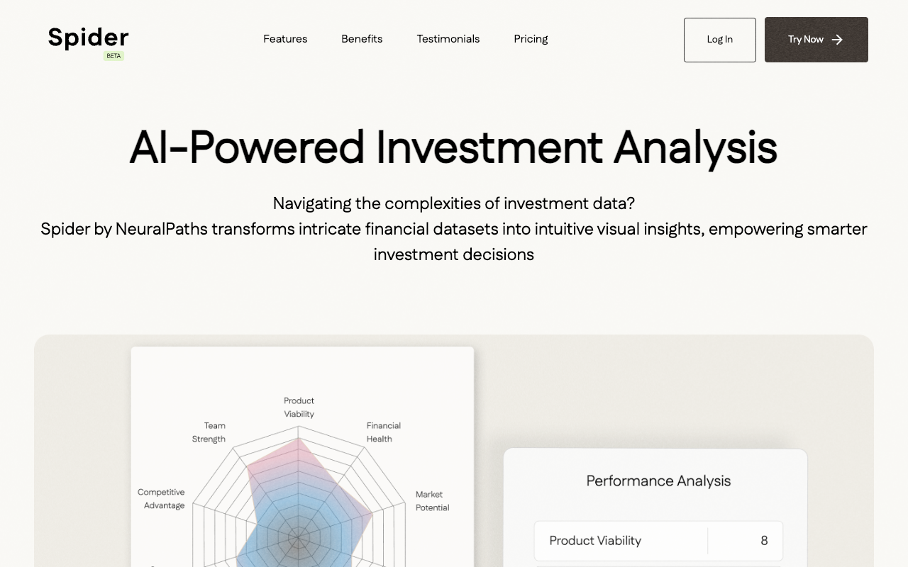 Spider - An AI-powered platform for investment analysis and financial insights investment AI financial-analysis