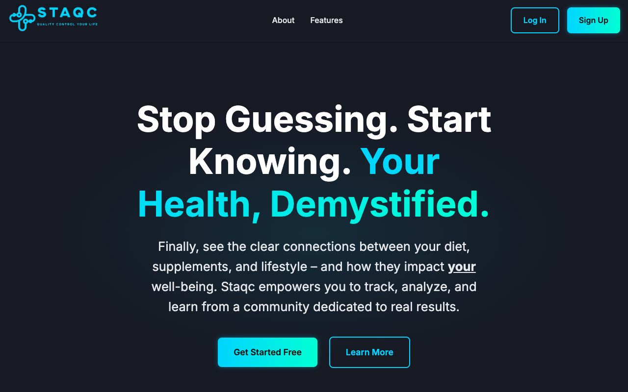 Staqc - A platform to track your health and crowdsource insights from the community health biomarkers community