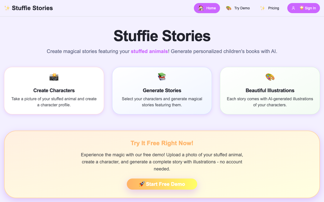 用AI打造专属童话！Stuffie Stories让孩子的毛绒玩具变身故事主角