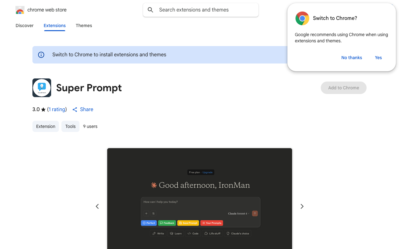 Super Prompt：一键提升AI对话质量！免费Chrome插件助你轻松玩转ChatGPT/Claude