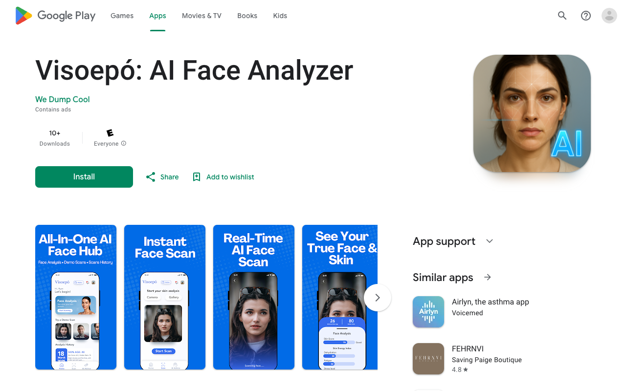 Visoepó - An AI-powered face analysis app for personalized skincare insights AI skincare face-analysis