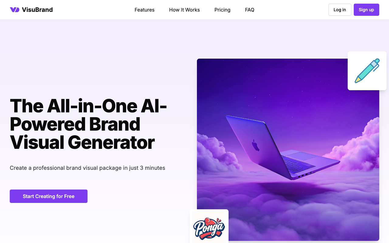 VisuBrand：3分钟搞定专业品牌设计！AI视觉生成器助你轻松打造独特品牌形象