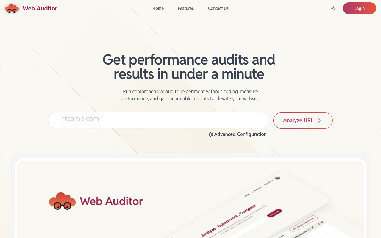 Web Auditor - A web performance analysis tool with AI-powered recommendations web-performance AI analysis-tool