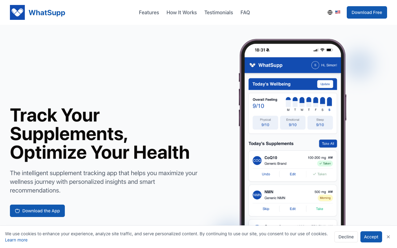 WhatSupp：AI智能分析，揭秘哪些保健品真正适合你！