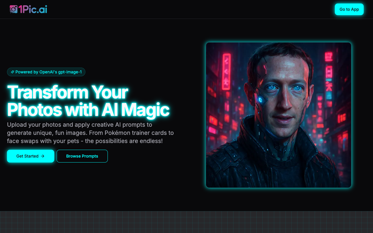 1Pic.ai - Create beautiful images using AI technology AI Image Generation Creative Tools