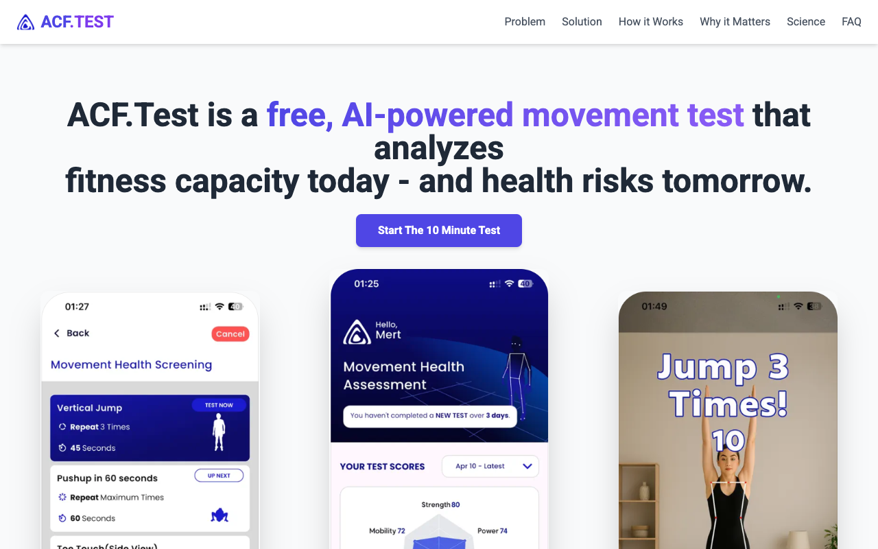 ACF.TEST：AI智能健身评估，手机摄像头秒测你的体能水平！