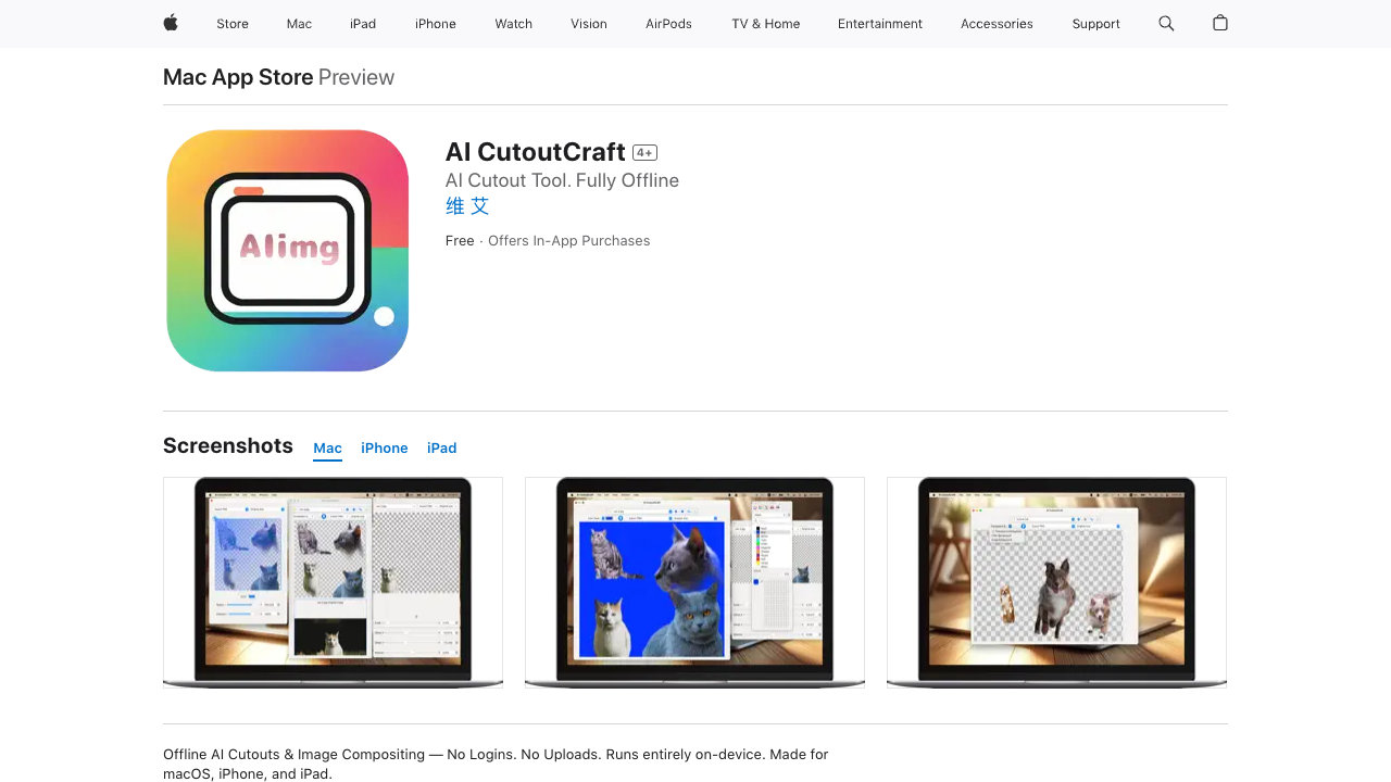 AI CutoutCraft - An AI tool for easy image cutouts and compositing AI image-editing productivity