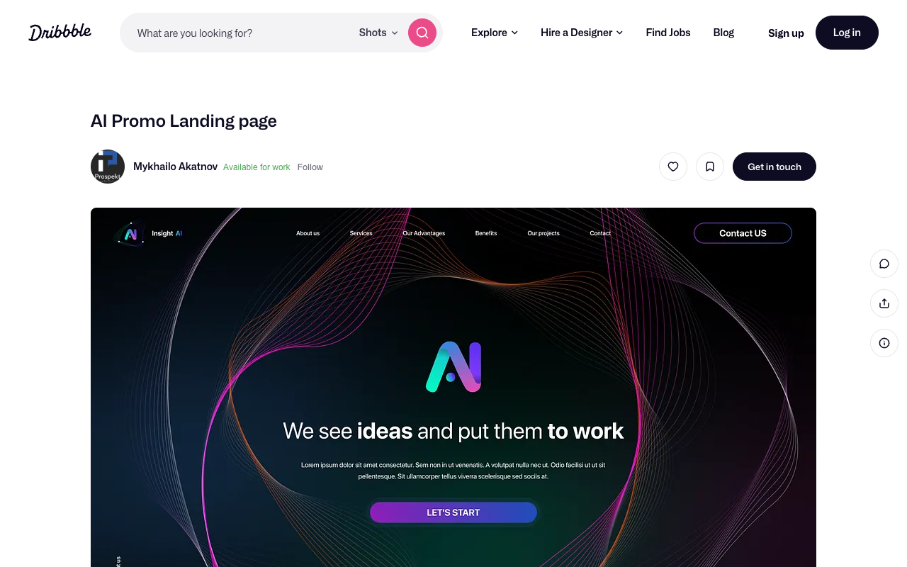 AI Integration Landing Page - Unique UX/UI design for B2B companies implementing AI solutions UX/UI AI landing-page