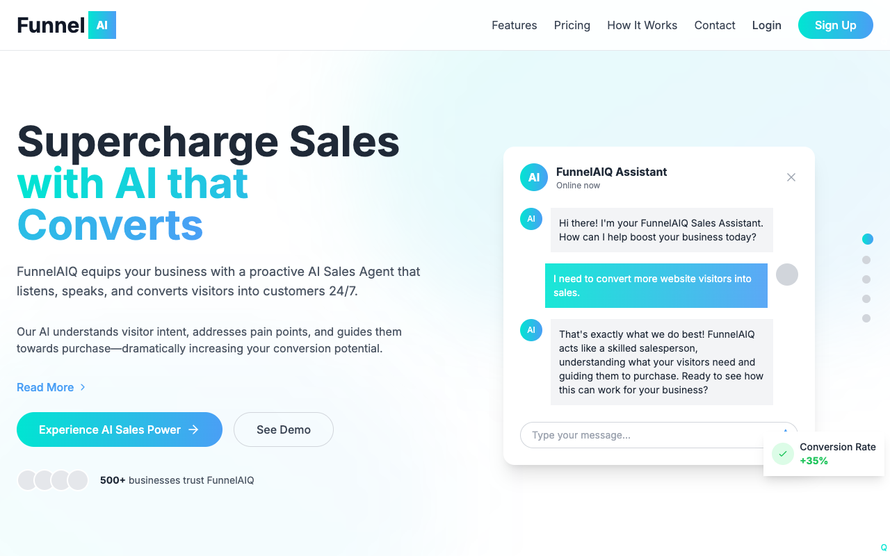 AI Sales Voice Agent - An AI that listens, speaks, and converts visitors into customers 24/7 AI sales conversion