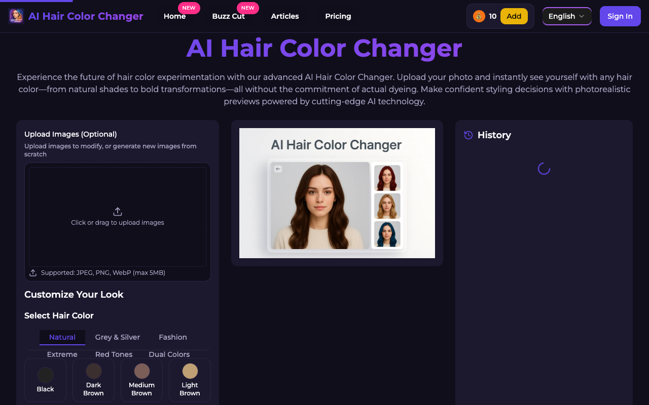 AI Hair Color Changer - Change Your Hair Color Easily and Instantly AI Hair Virtual