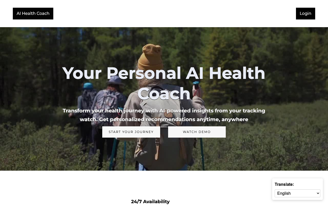 AI Health Coach - Your personal guide to better health Health AI Wellness