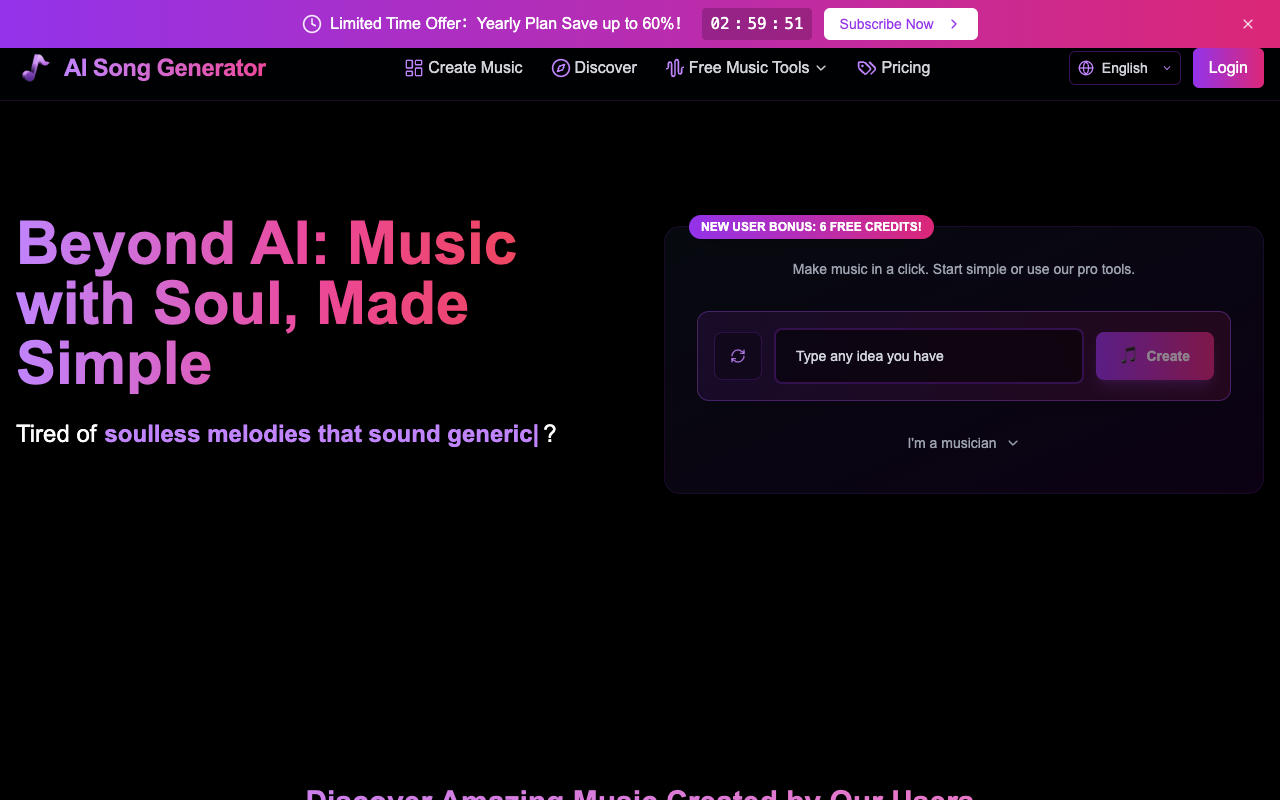 AI Music Generator - Create music that feels human and emotional AI Music Technology
