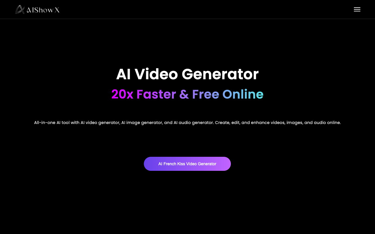 AIShowX：3秒生成专业级视频！免费AI工具颠覆创作体验