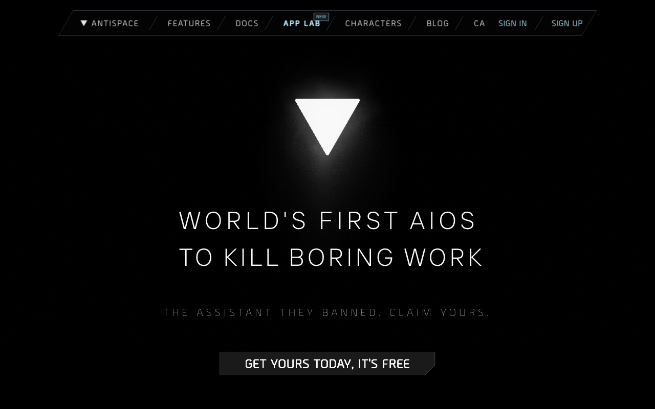 Antispace - The AI that makes work fun AI Productivity Technology