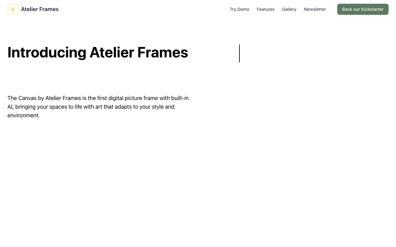Atelier Frames - Elevating Spaces with Generative AI Art AI Creativity