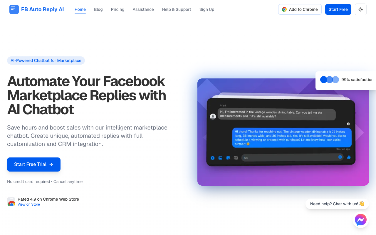 Auto Reply AI for Facebook Marketplace - Streamline Your Customer Interactions AI Automation Sales