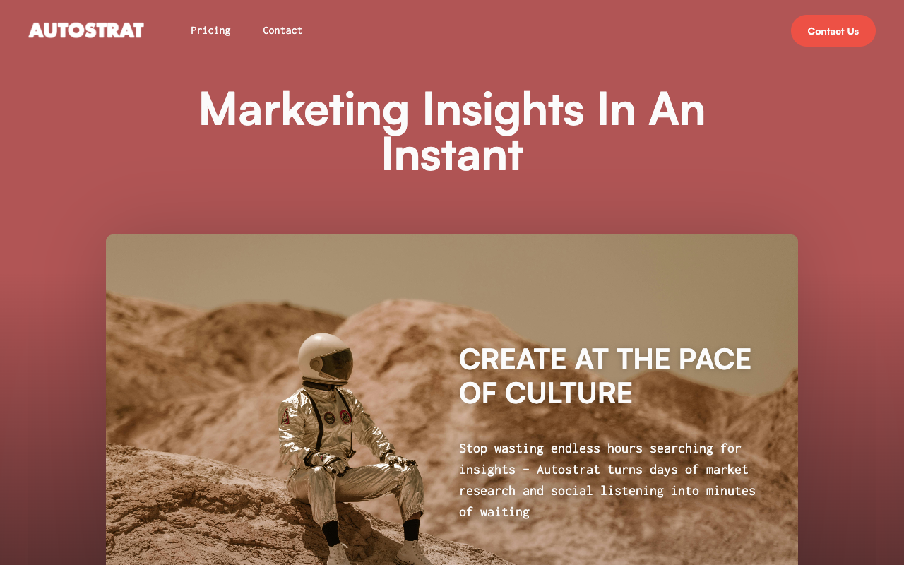 Autostrat - Marketing Insights in an Instant marketing insights AI