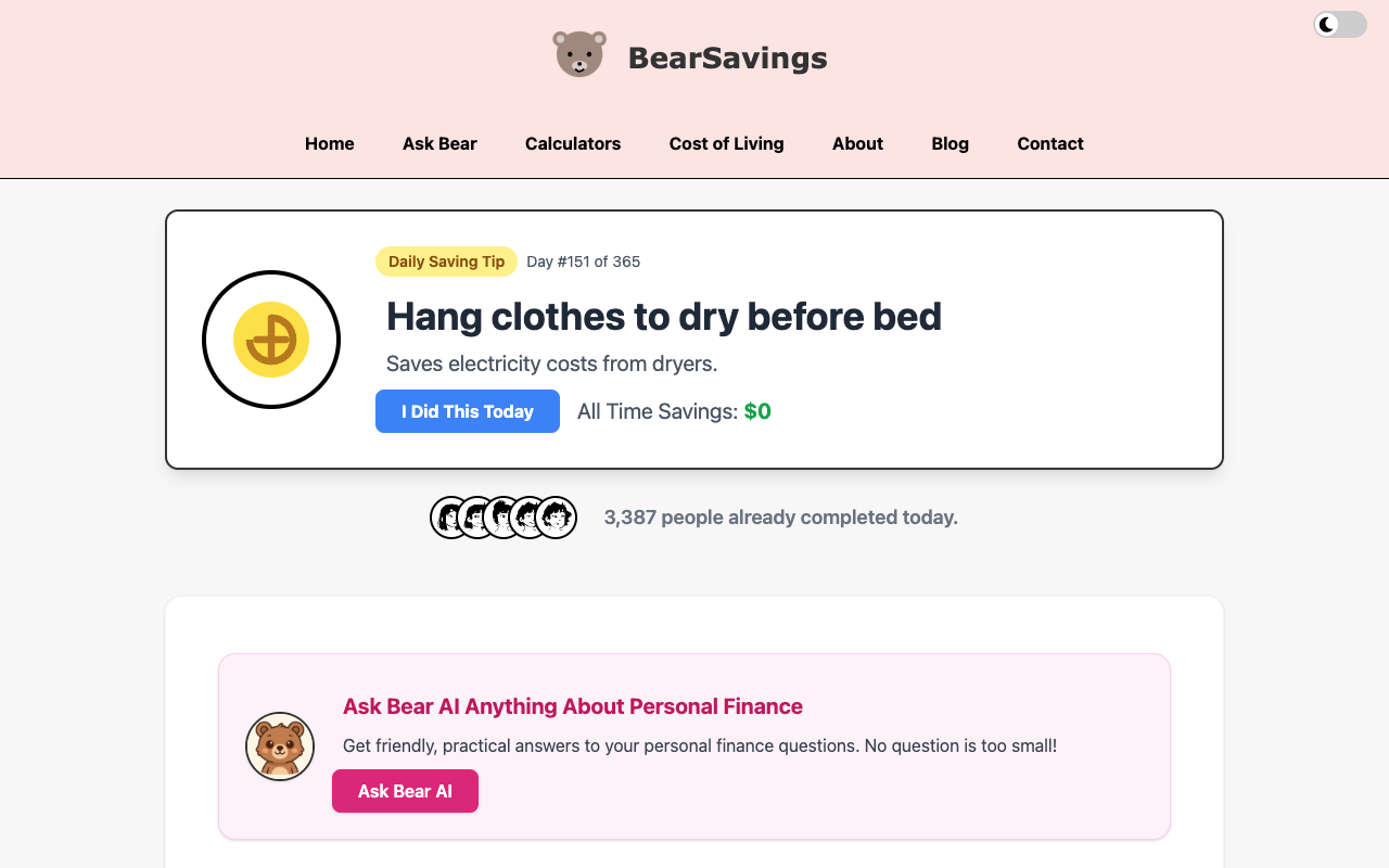 BearSavings 2.0：AI智能理财助手，轻松实现高效储蓄与财富自由！