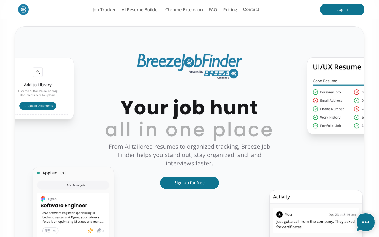 BreezeJobFinder - An AI-powered job search tool that helps you manage applications and resumes job-search AI application-management